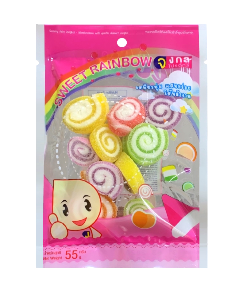 Kẹo dẻo Mashmalow Jongkol 55gr mini roll